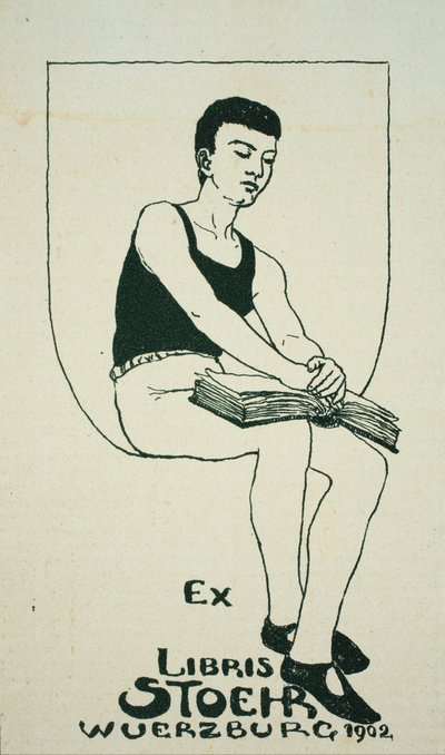 Book-Plate of Stoehr Wuerzburg by August Stoehr